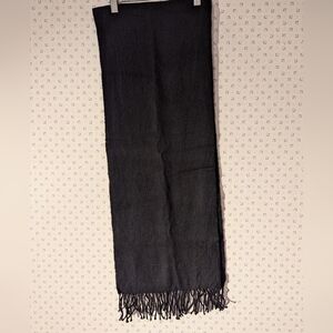 🖤 Valentini Scarf Black 100% Wool Soft Mens Made in Italy classy quiet luxury